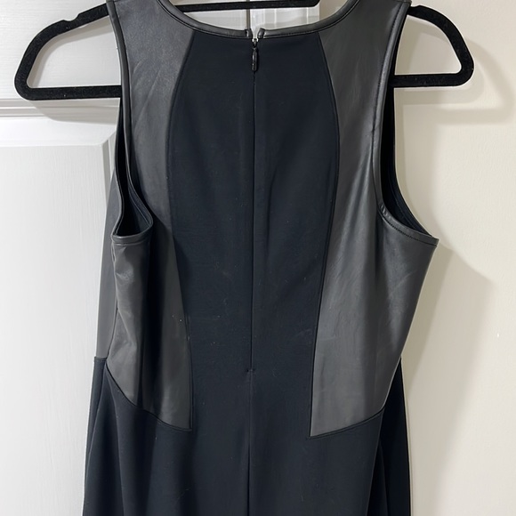 Athleta dress in black. Leather look detail. Like edgy? - Picture 4 of 7